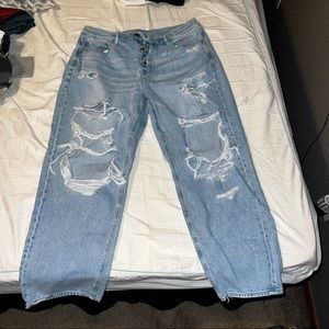 Size 14 distressed American Eagle boyfriend jeans
